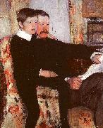 Mary Cassatt Alexander J Cassatt and his son Robert Kelso Spain oil painting reproduction